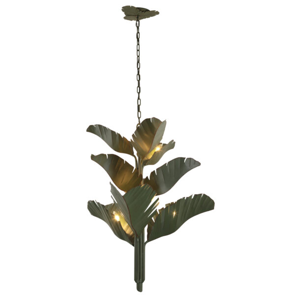 Banana Leaf 9-Lt Chandelier
